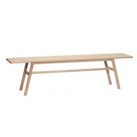 grand banc en bois naturel chene clair hubsch 180 cm