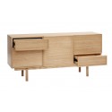 buffet epure scandinave bois chene clair hubsch