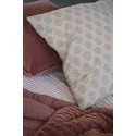 ib laursen housse de coussin carre coton imprime marron clair