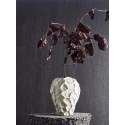 vase sculptural organique gres muubs soil blanc