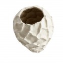 vase sculptural organique gres muubs soil blanc