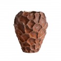 muubs soil vase sculptural surface texturee gres rouille