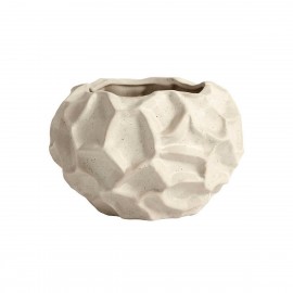 muubs soil cache pot aspect organique surface texturee gres blanc