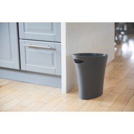 umbra skinny poubelle de bureau design avec poignee plastique gris