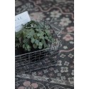 ib laursen tapis coton noir motif fleuri 120 x 180 cm