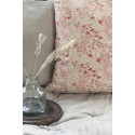 ib laursen housse de coussin coton beige imprime fleuri rouge