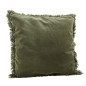 madam stoltz housse de coussin velours franges vert jade 50 x 50 cm madam stoltz housse de coussin velours franges vert jade 50 x 50 cm