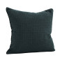 housse de coussin carree a carreaux bleu canard lin madam stoltz
