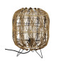 lampe de table lanterne bois bambou tresse madam stoltz