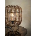 Lampe de table lanterne bois bambou Madam Stoltz