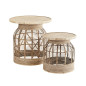 madam stoltz set de 2 tables basses rondes rotin bois madam stoltz set de 2 tables basses rondes rotin bois
