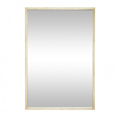 hubsch miroir mural rectangulaire cadre fin bois clair 60 x 90 cm