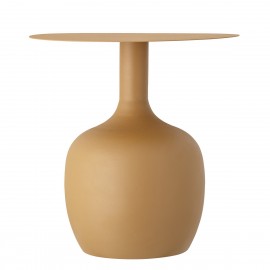 bloomingville ayah table basse design organique metal jaune moutarde