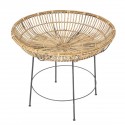 bloomingville bout de canape rond arurog naturel tresse metal