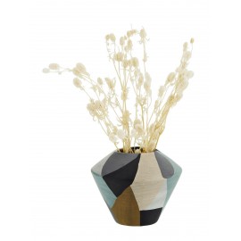 madam stoltz vase terre cuite multicolore graphique