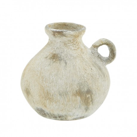 madam stoltz mini vase rond terre cuite beige style antique