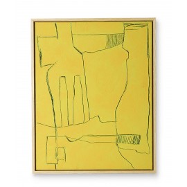 hk living tableau peinture brutalism jaune