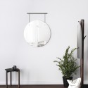 Miroir mural rond suspendu style contemporain Umbra Exhibit