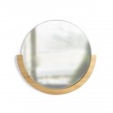 Miroir mural rond bois clair demi cercle Umbra Mira