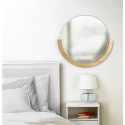 umbra mira miroir mural rond bois clair demi cercle style chic