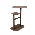 Table d'appoint bois foncé tablettes pivotantes Umbra Swivo