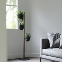 porte plantes moderne vertical bois fonce noir umbra floristand