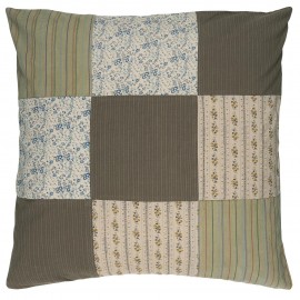 housse de coussin patchwork coton ton vert ib laursen 50 x 50 cm