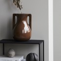 house doctor mississipi vase style antique faience marron