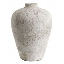 Jarre vase terre cuite surface lunaire Muubs Luna 40 gris