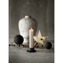 Jarre vase terre cuite surface lunaire Muubs Luna 40 gris