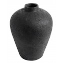 muubs luna 40 grand vase jarre terre cuite noire surface lunaire