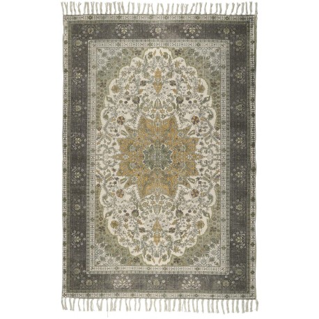 ib laursen tapis persan delave use vintage coton vert dore