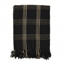 madam stoltz plaid style ecossais coton noir