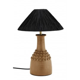 madam stoltz lampe style campagne rustique chic terre cuite raphia