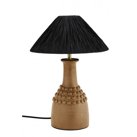 madam stoltz lampe style campagne rustique chic terre cuite raphia