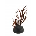 madam stoltz petit vase style rustique chic gres noir