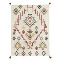 madam stoltz tapis blanc broderie style ethnique multicolore