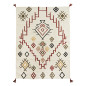 madam stoltz tapis blanc broderie style ethnique multicolore madam stoltz tapis blanc broderie style ethnique multicolore