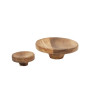 hubsch set de 2 pateres rondes bois acacia
