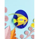 studio roof decoration murale carton poisson ange jaune