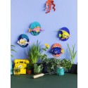 studio roof decoration carton poisson faucon à long nez