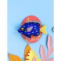 poisson demoiselle bleu decoratif mural carton studio roof