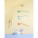 studio roof ophelia mobile decoratif fleurs suspendues carton