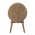 Petit meuble rangement rond bois rotin cannage bloomingville otto