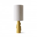 hk living abat jour pour lampe de table cylindrique lin naturel blanc ecru