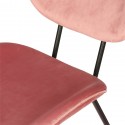 Chaise rembourrée confortable velours HK Living rose