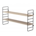 bloomingville north etagere murale bois naturel metal noir scandinave