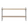 bloomingville north etagere murale bois naturel metal noir scandinave