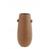 madam stoltz petit vase rustique ovale gres rouge terracotta