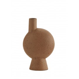 Petit vase design grès brut Madam Stoltz terracotta